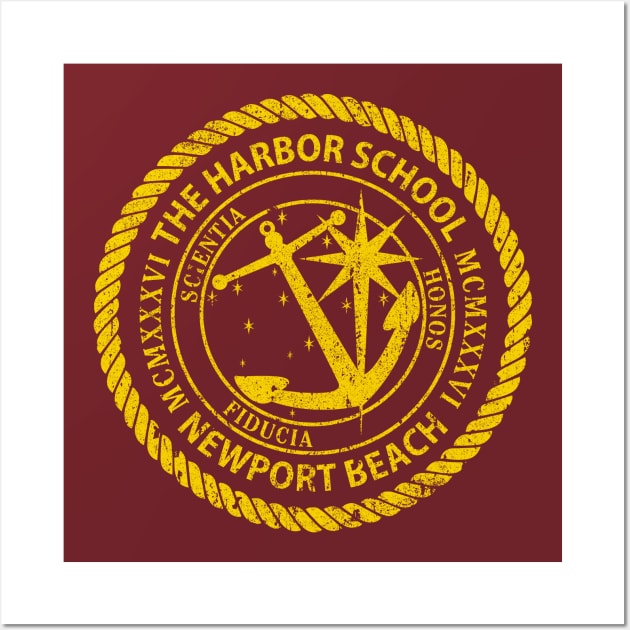 Harbor School Crest - The OC Wall Art by huckblade